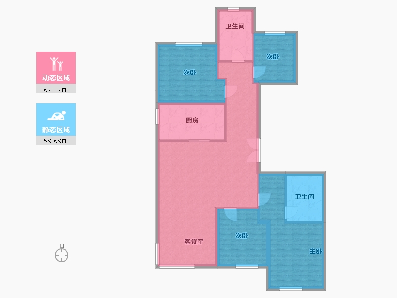 北京-北京市-长安和玺-115.00-户型库-动静分区