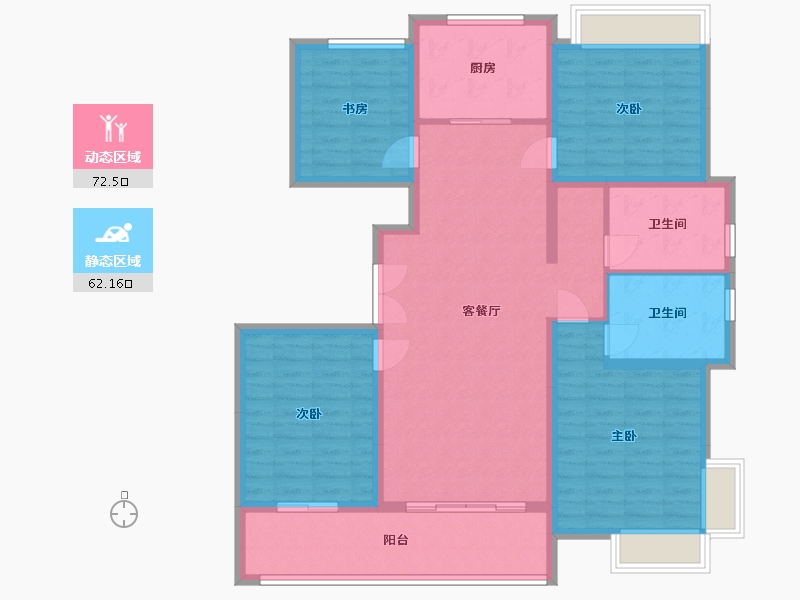 安徽省-淮北市-澜墅颐景南区-134.00-户型库-动静分区