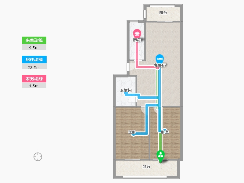 河北省-石家庄市-宁安小区-102.00-户型库-动静线