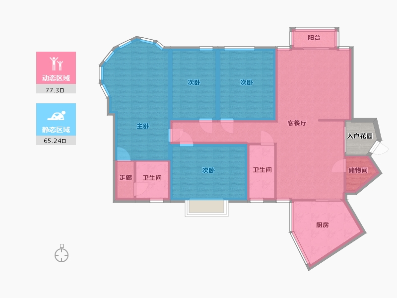 四川省-成都市-银都花园三期-168.00-户型库-动静分区