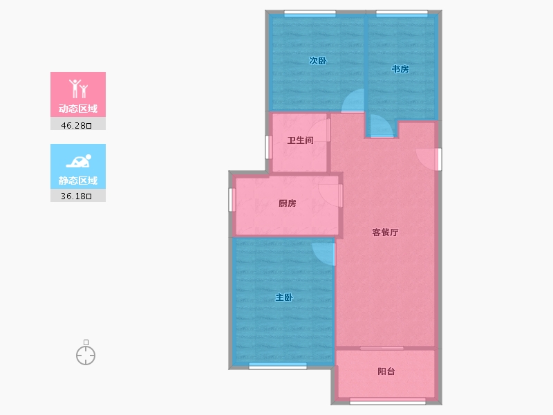 上海-上海市-招商虹桥公馆二期-70.00-户型库-动静分区