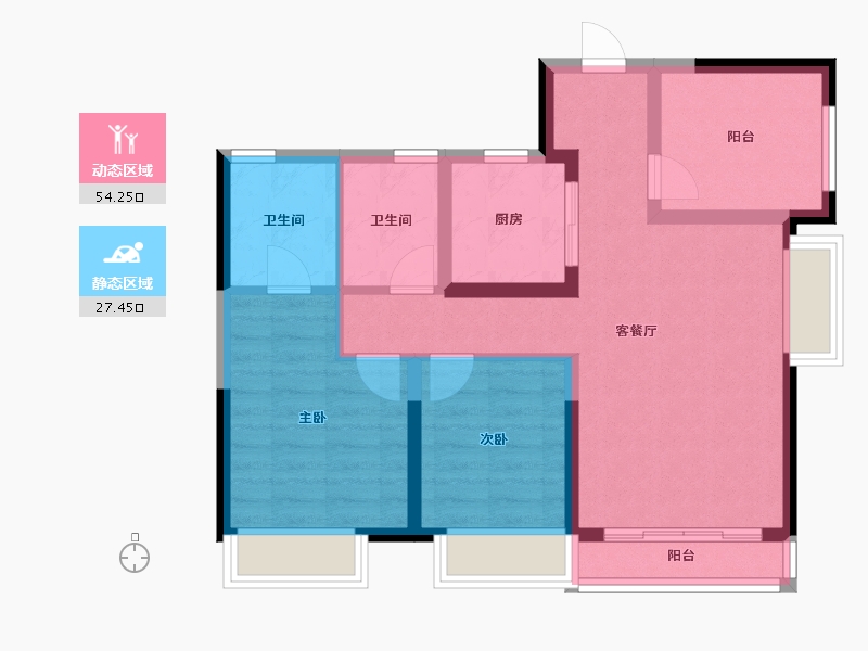 广东省-珠海市-天地源上唐府-75.00-户型库-动静分区