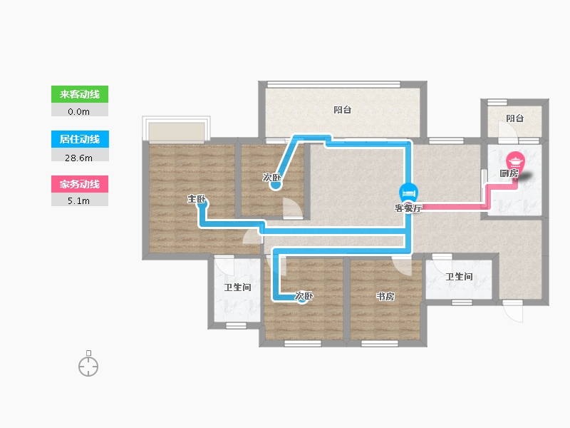 四川省-德阳市-城南壹号-105.00-户型库-动静线