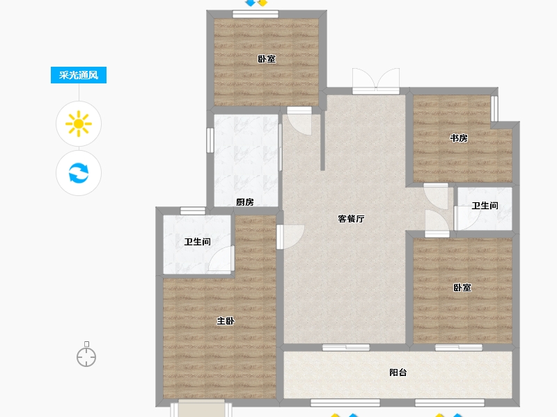 河北省-衡水市-兴贤翰林院-109.00-户型库-采光通风