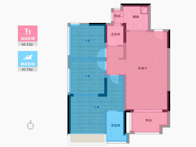 四川省-宜宾市-悠南山-85.00-户型库-动静分区