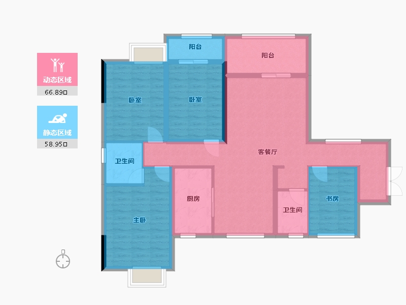 湖南省-永州市-润池国际-130.00-户型库-动静分区