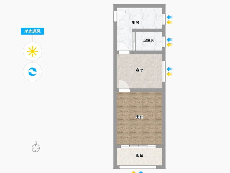 上海-上海市-海南西弄-40.00-户型库-采光通风