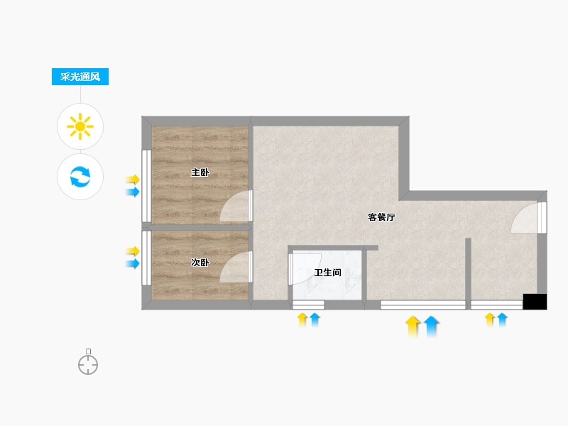 四川省-成都市-三里花城-43.00-户型库-采光通风