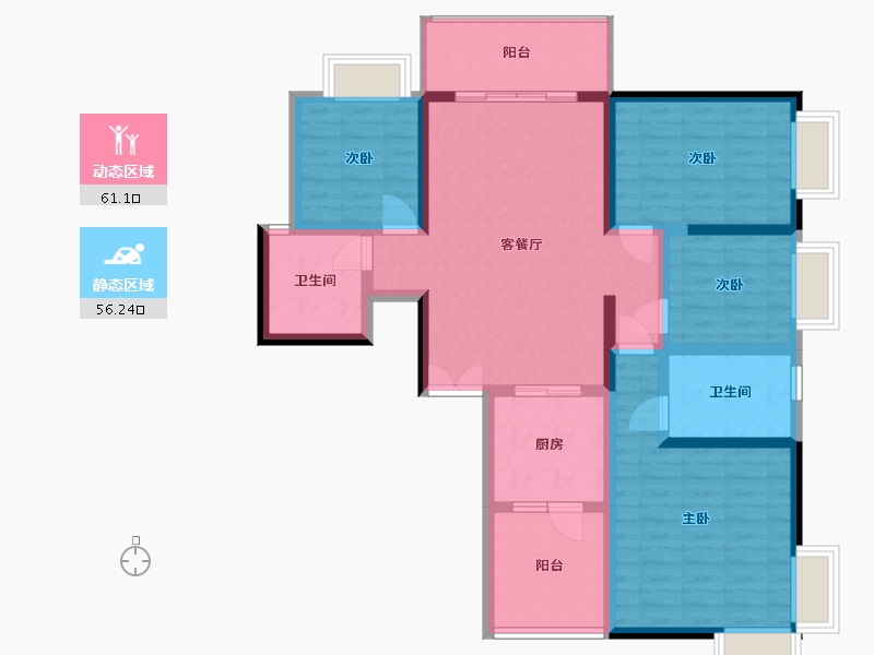 云南省-昆明市-兴景逸园-112.00-户型库-动静分区