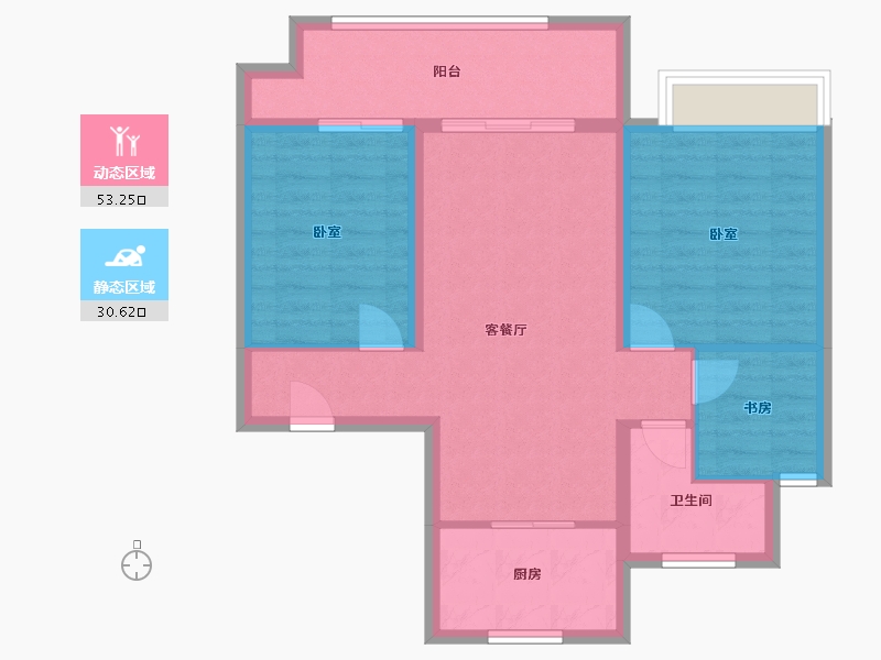 山东省-威海市-中南威高林清月-75.00-户型库-动静分区