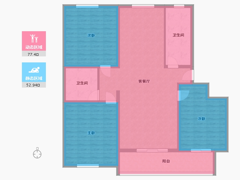 河北省-沧州市-世纪嘉园-118.00-户型库-动静分区