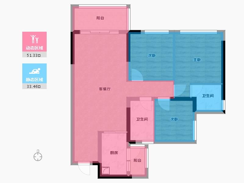 四川省-宜宾市-芸璟-89.00-户型库-动静分区