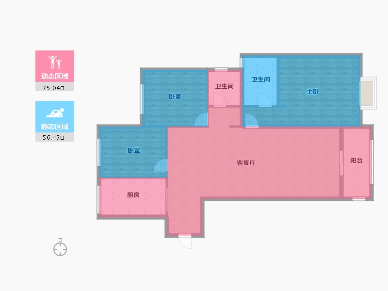 湖北省-武汉市-万科新世纪翡翠滨江-120.00-户型库-动静分区