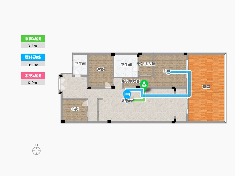 浙江省-杭州市-十里风荷-140.00-户型库-动静线