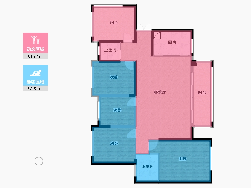 广西壮族自治区-南宁市-龙腾学府-141.00-户型库-动静分区