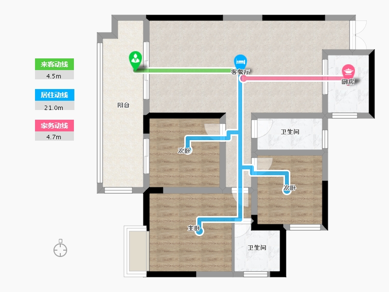 四川省-泸州市-府河新城-92.00-户型库-动静线