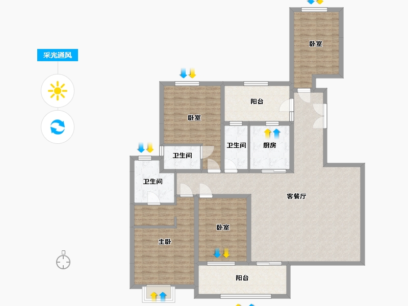 江西省-赣州市-嘉和半岛-152.00-户型库-采光通风