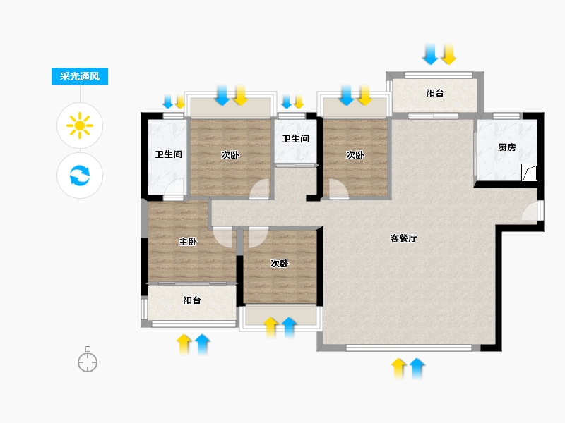 福建省-泉州市-建发泱著-120.00-户型库-采光通风