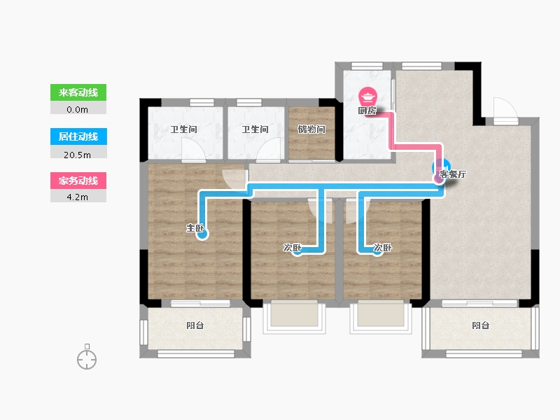 安徽省-安庆市-高速·滨江首府-82.00-户型库-动静线