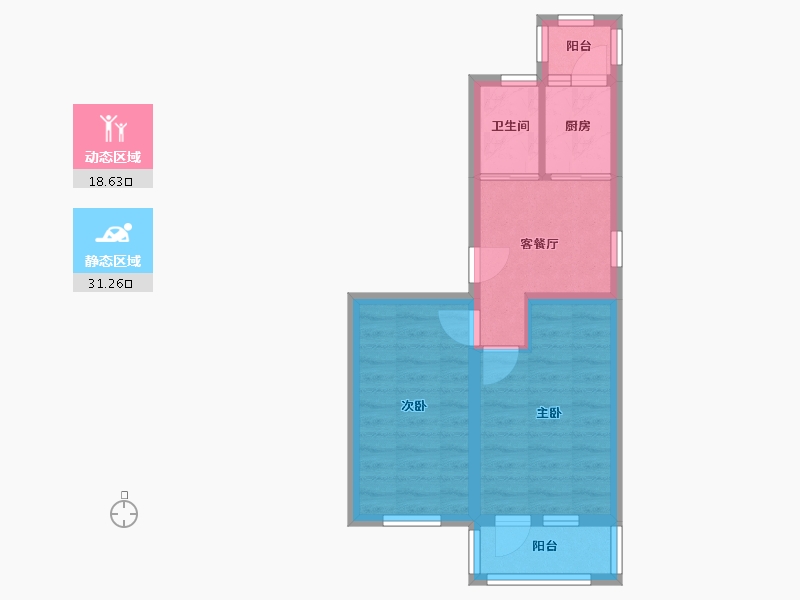 北京-北京市-万源东里-44.00-户型库-动静分区