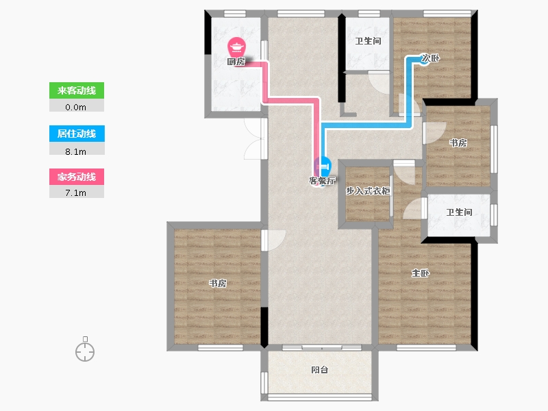 江苏省-泰州市-阳光家园-122.00-户型库-动静线