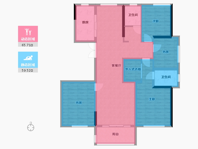 江苏省-泰州市-阳光家园-122.00-户型库-动静分区