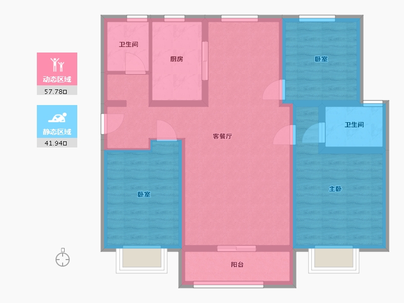 河北省-邯郸市-春华秋实-93.00-户型库-动静分区