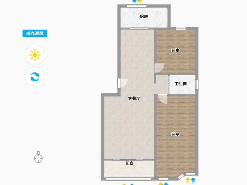 宁夏回族自治区-银川市-景墨家园-A区-100.00-户型库-采光通风