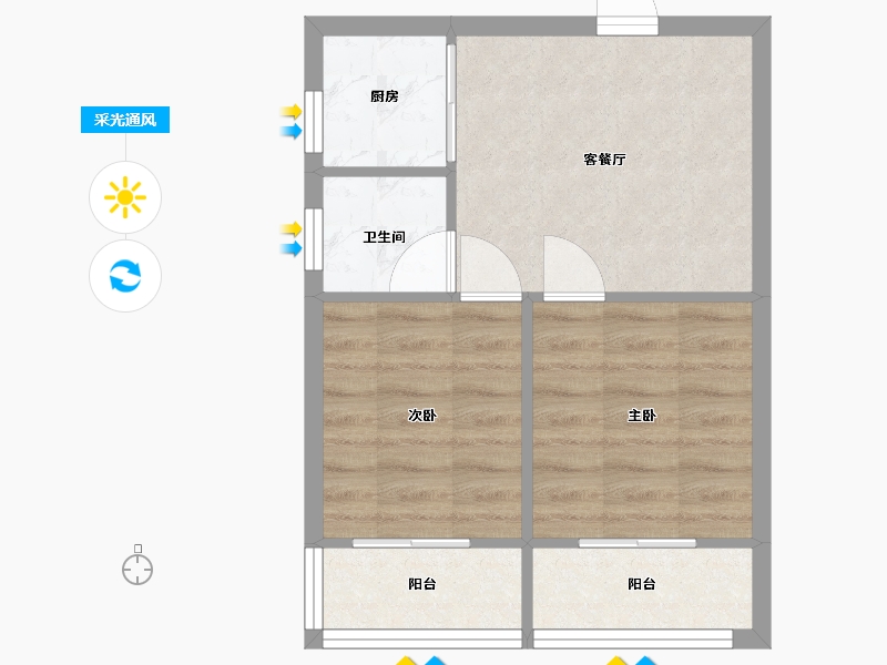 广西壮族自治区-南宁市-柳沙新天地-30.00-户型库-采光通风