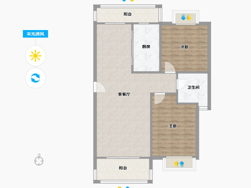 四川省-成都市-山水四季-86.00-户型库-采光通风