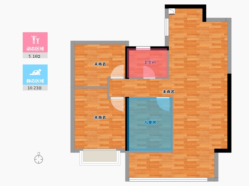 湖北省-宜昌市-宜昌吾悦广场住宅-83.56-户型库-动静分区