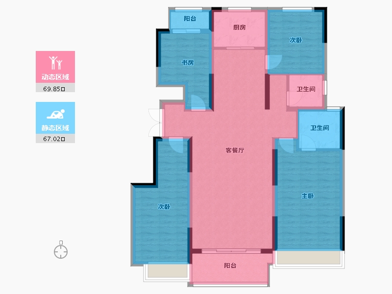 河南省-郑州市-仁和园-123.00-户型库-动静分区