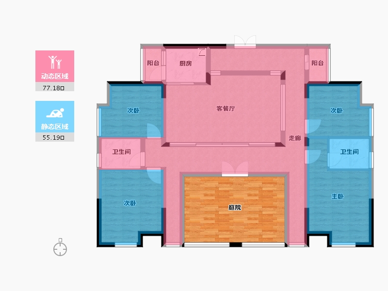 广西壮族自治区-南宁市-滨江御景-116.00-户型库-动静分区