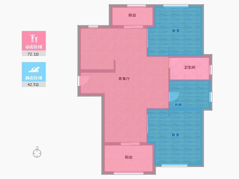 上海-上海市-中鹰黑森林-104.00-户型库-动静分区