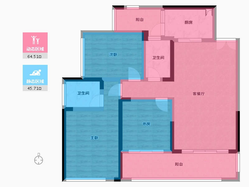 四川省-南充市-御龙湾-98.48-户型库-动静分区