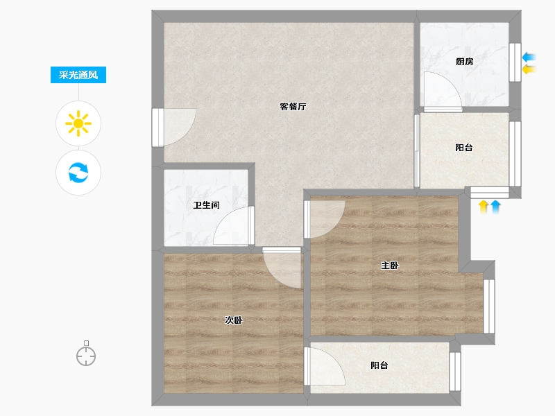 四川省-成都市-锦绣东方-47.00-户型库-采光通风