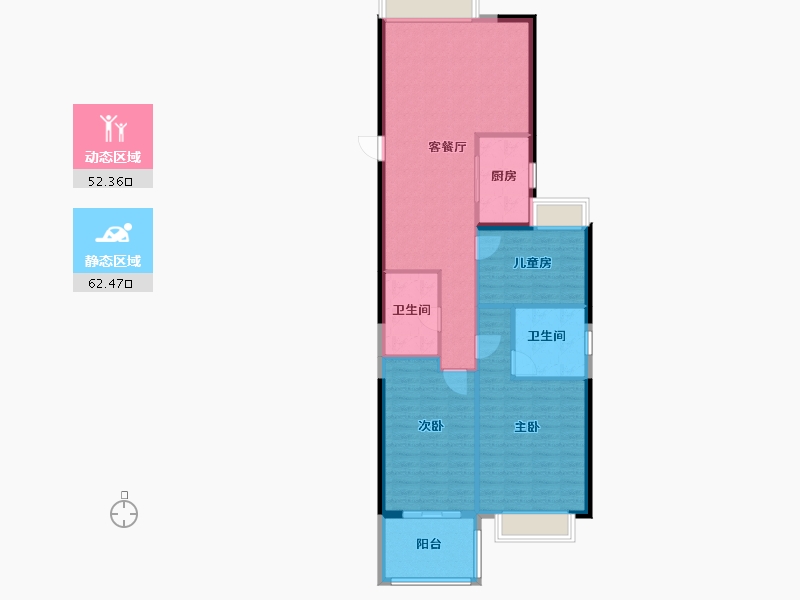 福建省-福州市-金域时代-105.00-户型库-动静分区