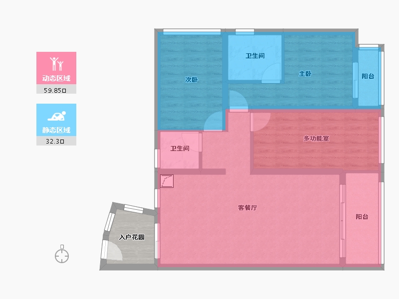 海南省-海口市-金地梅陇镇-二期-88.00-户型库-动静分区