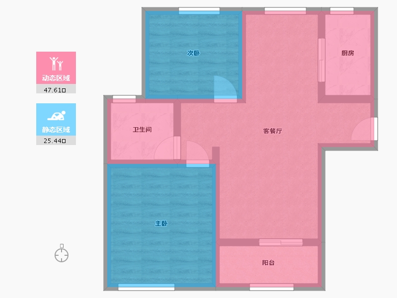 山东省-济南市-潘田馨苑-60.00-户型库-动静分区