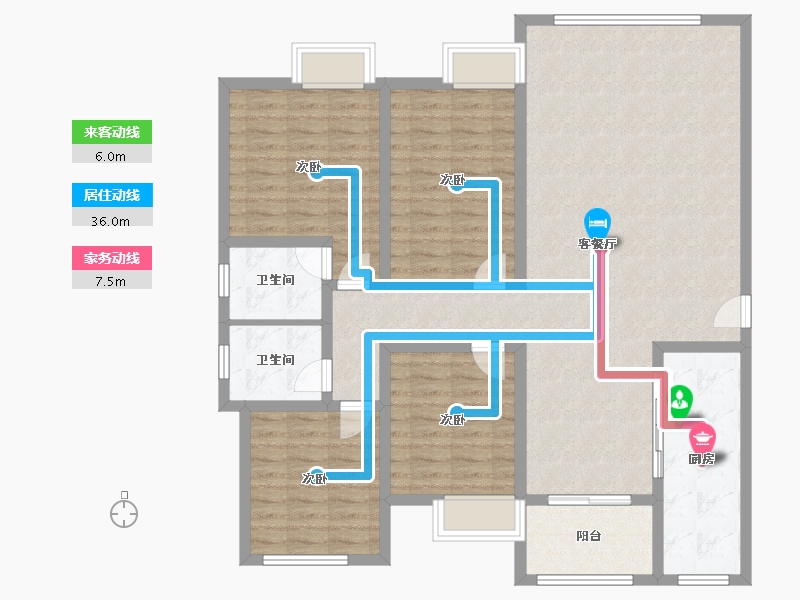 福建省-泉州市-禹洲城市广场-129.00-户型库-动静线