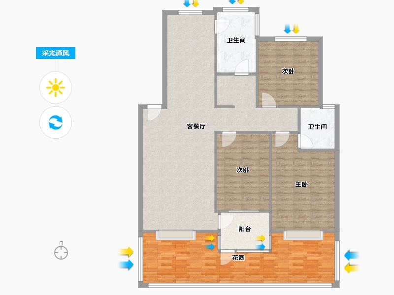 河南省-郑州市-上尚品-119.20-户型库-采光通风