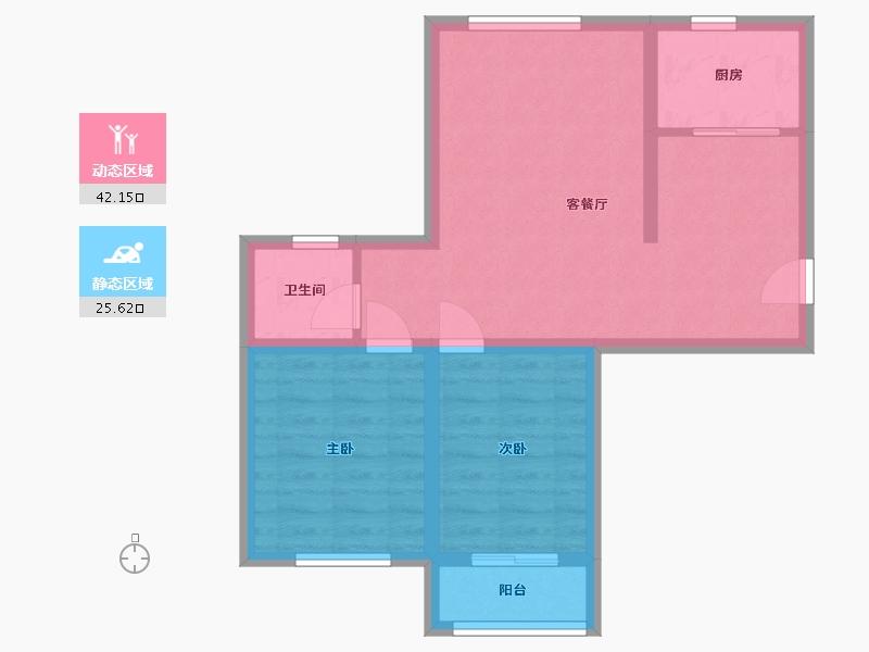 河北省-张家口市-文庭雅苑-87.55-户型库-动静分区