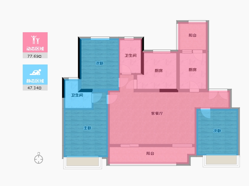 河南省-洛阳市-宜阳君河湾-120.00-户型库-动静分区