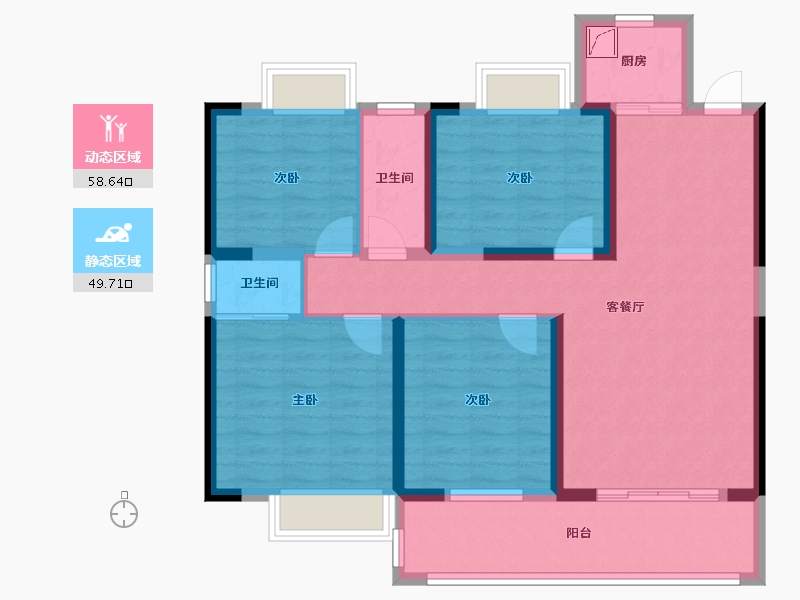 江西省-赣州市-时代国风府-102.50-户型库-动静分区