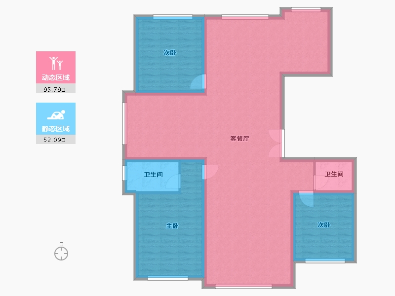 内蒙古自治区-锡林郭勒盟-熙樾新城-160.00-户型库-动静分区