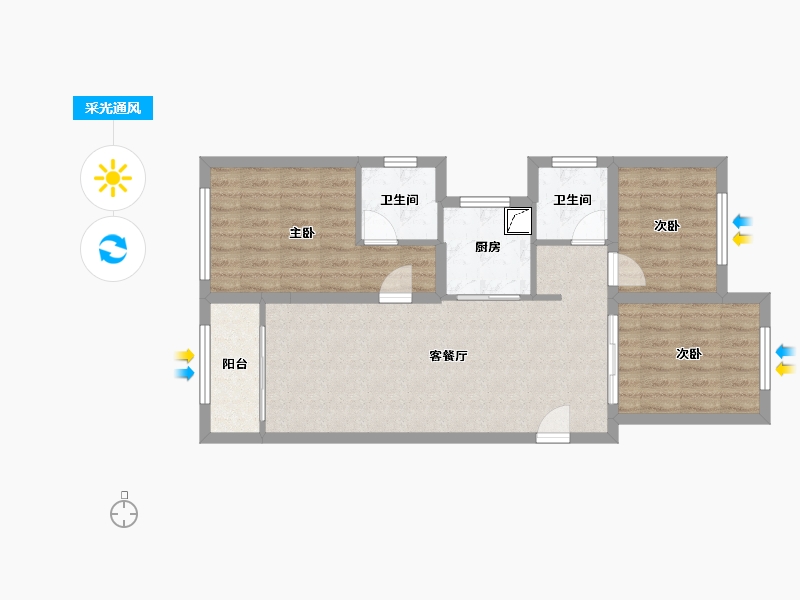 福建省-厦门市-融创大同府-86.00-户型库-采光通风