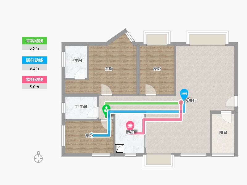 福建省-厦门市-华林花园-三期-95.00-户型库-动静线