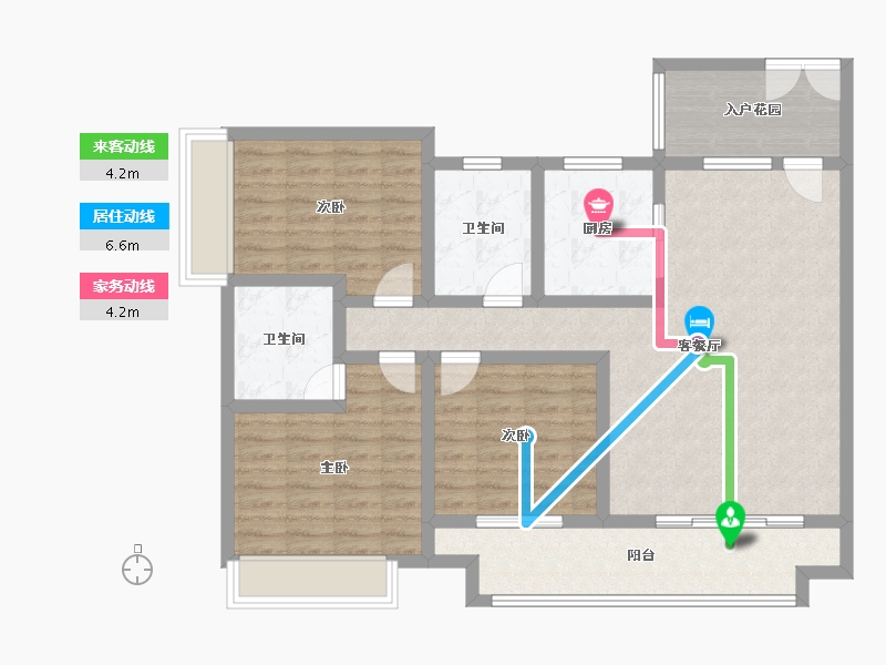 贵州省-遵义市-中建幸福城-99.54-户型库-动静线