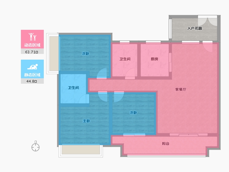 贵州省-遵义市-中建幸福城-99.54-户型库-动静分区