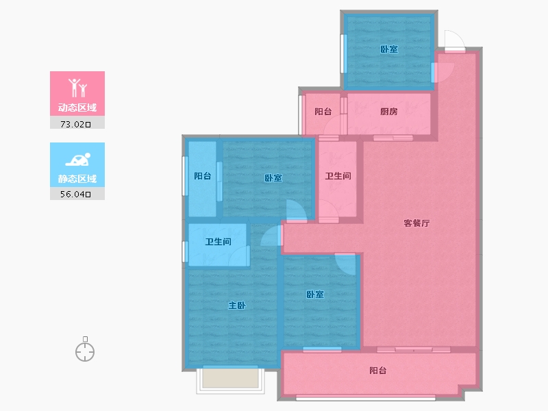 广西壮族自治区-河池市-阳光城-108.00-户型库-动静分区